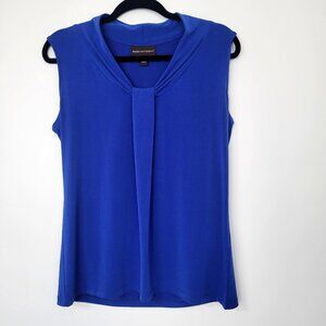 Dana Buchman Cobalt Blue Sleeveless Release Pleat Blouse